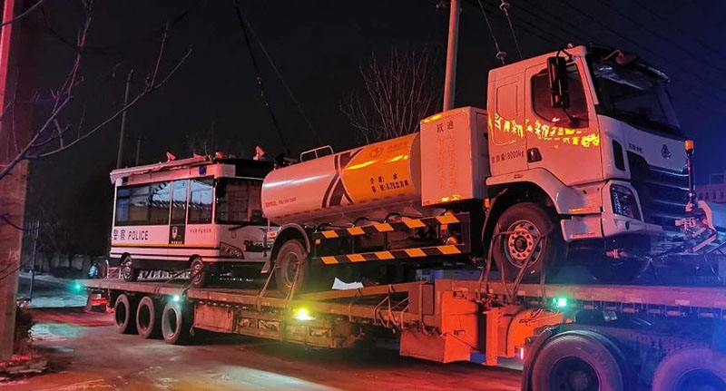 助力城市发展丨公海彩船6600新能源环卫车、警务室发车